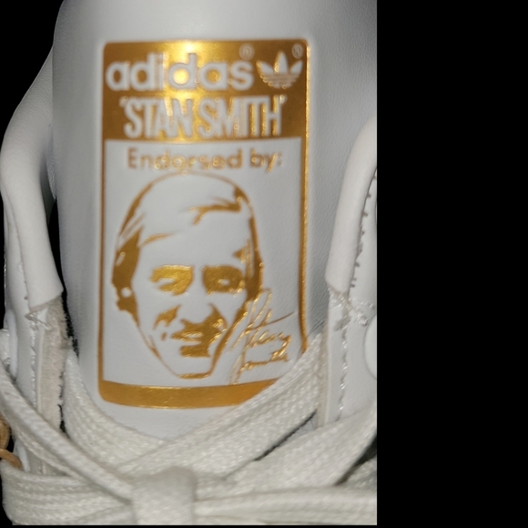 Women's White and Gold Stan Smiths - Picture 4 of 10